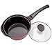 Cook N Home 1.7 Quart Nonstick Ceramic Coating Die Cast Saucepan with Lid, Pink