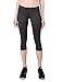 BALEAF Women's Yoga Pants Workout Capris Leggings Pockets Mid Waist Crop Athletic Running Tights Black Grey S