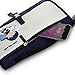 Crystal Baby Smile - Portable Changing Pad - Lightweight Travel Station Kit for Baby Diapering. Padded and Wipeable Mat - Mesh and Zippered Pockets - Blue and Cream
