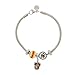 Harry Potter Stainless Steel Gryffindor House Hogwarts Beaded Bundle Charm Bracelet