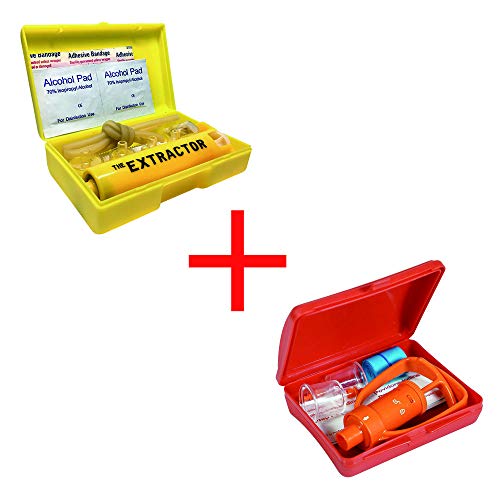 GJZY Snake Bite Kit,Set of 2,First Aid Kit,Venom Extractor Suction Pump,Venom Extractor,Emergency First Aid Supplies,Bite and Sting First Aid for Hiking Tool