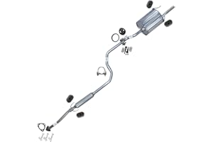 Exhaust Resonator Pipe and Muffler Compatible for 1999-2000 Honda Civic 1.6L | Stainless Steel | Northeastern Exhaust | Free Gaskets, Hangers, Clamp and Spring Bolt Kit Included | Direct-Fit
