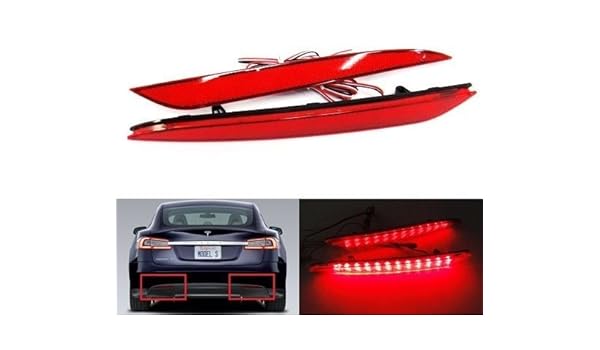 Amazoncom Ledin Red Lens Rear Bumper Reflector Led Tail