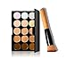 Tloowy Clearance! 15 Color concealer Makeup Foundation Camouflage Cream Palette Face Contour Cosmetic Set With Brush (a)