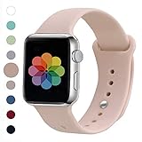UPOLS Compatible with Apple Watch Band 38mm 42mm 40mm 44mm Sport Band, Silicone Sport
