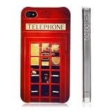 niceEshop(TM) Red Retro London Telephone Booth Pattern Snap On Hard Back Case Cover for iPhone4 4G 4S +Screen Protector