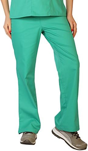 LifeThreads Classic Womens Scrub Pants - Antimicrobial - Fluid Resistant - Jade Green - X-Small