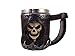 A Drink with Death Skull Grim Reaper Coffee Mug Drink Cup, 14 oz
