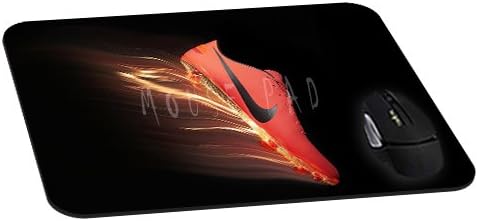 Red Nike Football Shoes mouse pad Natural Rubber-Rectangle mousepad Gaming and Office mouse pad-mousepads for Gift(8.7x7.1x0.12 Inch)