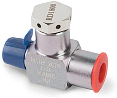 RESTEK 26319 Rupture Disk Tee, Sulfinert Treated, 1/4" Male NPT, 1/4" Female NPT, 1800psig Pressure Rating