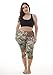 ZERDOCEAN Women's Plus Size Lightweight Printed Capri Leggings style-025 2X