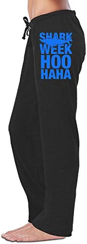 Cozyou Shark Hoo HaHa Week Womens Sport Gym Pants Black L