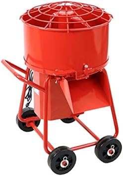 Amazon モルタルミキサー 赤 混合量35l ドラム容量50l 電動 ミニミキサー 100vモーター ミニモルタルミキサー 電動ミキサー 混練 ミキサー 混練機 攪拌機 かくはん機 電動モルタルミキサー コンクリート モルタル 堆肥 肥料 飼料 ミキサー 攪拌 混錬 レッド