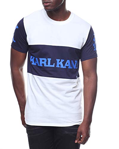 Karl Kani Color Block T-Shirt White Navy Graphic TEE