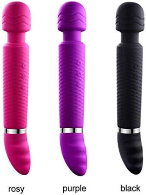 Women 12 Speed Waterproof Privacy Wand Vibsseur Magic Wand Funny Toy,Rose red