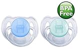 Philips Avent Translucent Toddler Pacifiers 6-18 Months - 2 Pack, Aqua/Blue