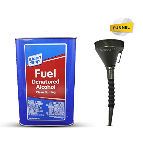 Klean Strip Denatured Alcohol 1 Quart with Expandable Funnel for