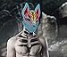 Diximus Unisex Fox Drift Mask LED Light up Mask for Halloween Cosplay Game Party Props White