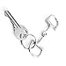 Horse D Ring snaffle Bit Key Chain Silver Plate