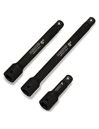 Neiko 00237 de un 1 2" Disco de barras de extensión de impacto, CR V   3 piezas   de acero 3," 6," 8"