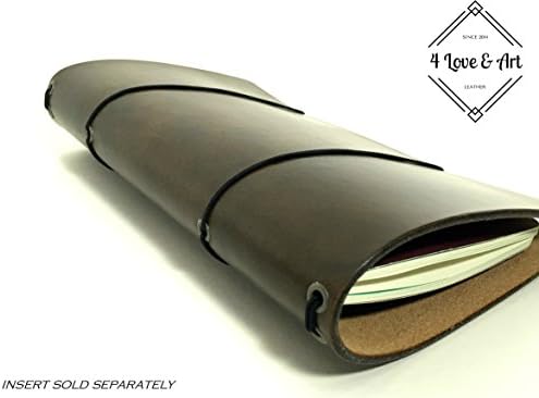 Custom Leather Moleskine / Midori Traveler's Notebook Cover - TALL NARROW