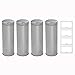 JUVITUS (4 pack) 8 oz Silver Metal Tea Tin Canister with Metal Interior Seal Lids, for Coffee and Tea Container, For Spices, Loose Leaf Tea holds 2-3 oz loose leaf tea each