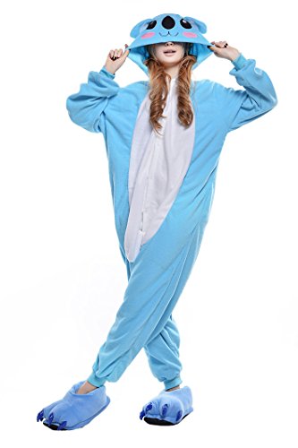 Newcosplay Unisex Adult Cosplay Pyjamas Koala Halloween Animals Onesie Costumes