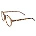 PenSee Vintage Inspired Eyeglasses Frame Round Circle Clear Lens Glasses (Fleck)