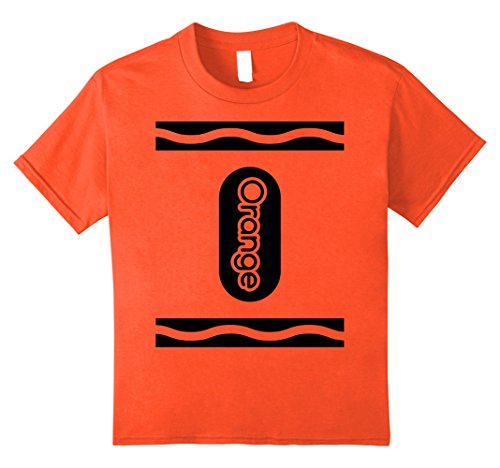 Kids Orange Crayon halloween costume t shirt couple friend group 8 Orange
