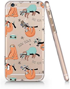 Cute Sloth Folivora Pattern Slow Down Slim Iphone 6PLUS Case, Clear Iphone Hard Cover Case For Apple Iphone 6PLUS Emerishop (iphone 6 plus)