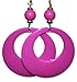 Neon Fluorescent Large Retro Hoop Dangle Costume Earring