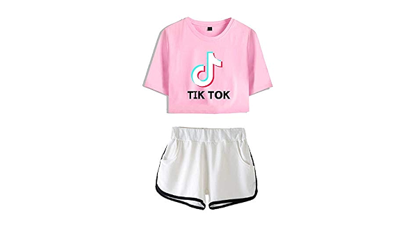TIK TOK 3D Afdrukken Top \u0026 Shorts-shirt 