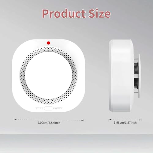 WARROXIDE Smoke Detectors Fire Alarm, Photoelectric Smoke Alarm for Home,Test/Mute Button Low Battery Warming,12 PCS