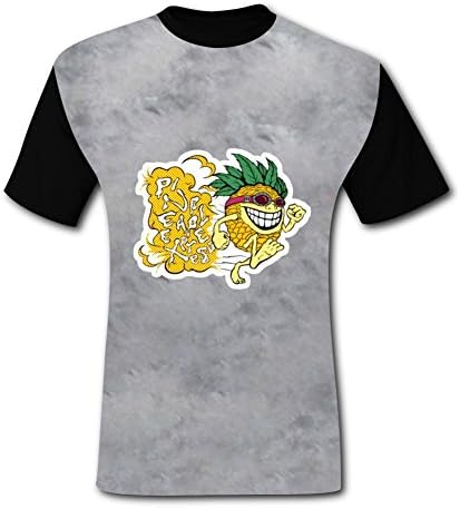 LZQTXBQQ Man O-Neck Polyester Fiber Classic Short Sleeve Top T-Shirt for Men,Print Pineapple XXL
