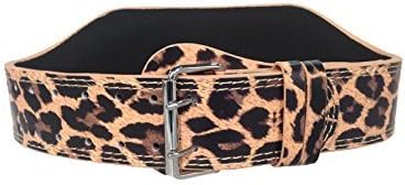 6 Inch Leather Weightlifting Belt for Women, Powerlifting, Olympic Lifting & Exercise Belt Heavy Duty & Neoprene For Comfort - Back Support Lioness Squared Design, Weight Lifting Fitness Belt