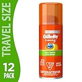 Gillette Fusion Hydra Shave Gel Ultra Sensitive 2.5 Ounce (12 Pack) | Moisturizing Gel for Smooth Sensitive Skin | Travel Size