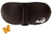 Contoured Sleep Mask Allowing Blindfold Eye To Hibernate And Prevent Insomnia - Earplugs & Carry Pouch Travel Accessory Included