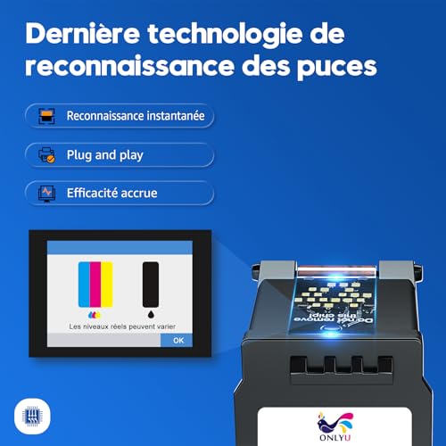 ONLYU 575XL 576XL Cartouche d'encre Remplacement Pour Cartouche PG575XL CL576XL Cartouche Canon PIXMA TS3750i TR4755i TS3550i TS3551i TS3751i TS3752i TR4750i TR4751i TR4756i ( Noir ,Couleur)