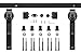 EWEI'S Homewares 6-Feet Country Steel Sliding Barn Door Hardware - Black