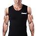 Cimkiz Mens Sauna Vest Sweat Body Shaper Waist Trainer Neoprene Tank Top Shapewear Shirt Workout Suit no Zip Black&Grey XL
