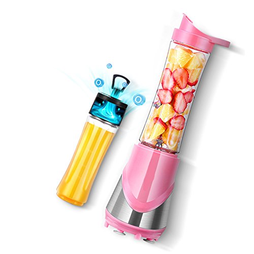 Click Here to See More Images DULPLAY Juice cup,Juicer machine,Slow,Stainless steel,Fully automatic,Portable blender,Fruit mixer Personal portable Smoothie Home 600 ml-pink