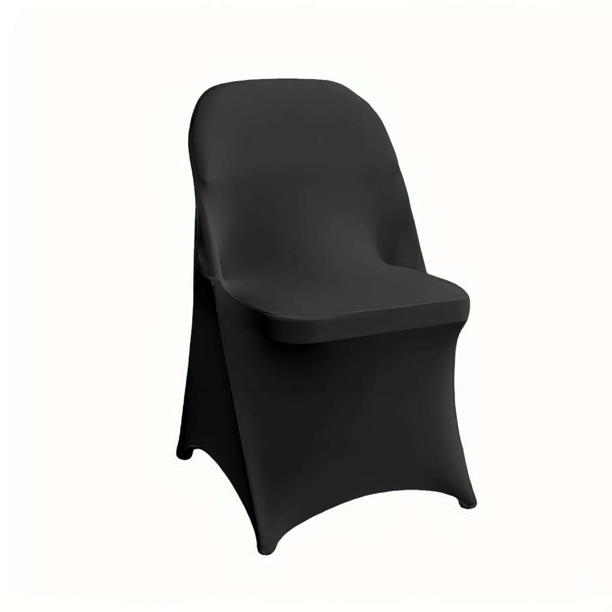 Photo 1 of 100 Pcs Black Folding Chair Cover Washable Removable Universal Fitted Chair Cover Protector for Wedding Party Banquet Holidays Celebration Decoration Chair Covers