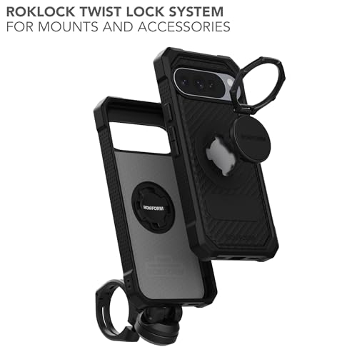 Rokform Compatible with Google Pixel 10 Pro XL Case, Rugged Series Case, Magnetic Cover with RokLock, Drop Tested Armor (Black)
