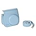 Mudder PU Leather Carrying Bag Case with Pocket for Fujifilm Instax Mini 8 Camera (Light Blue)