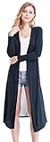 Womens Chiffon Splice Long Sleeve Lightweight Long Maxi Cardigan