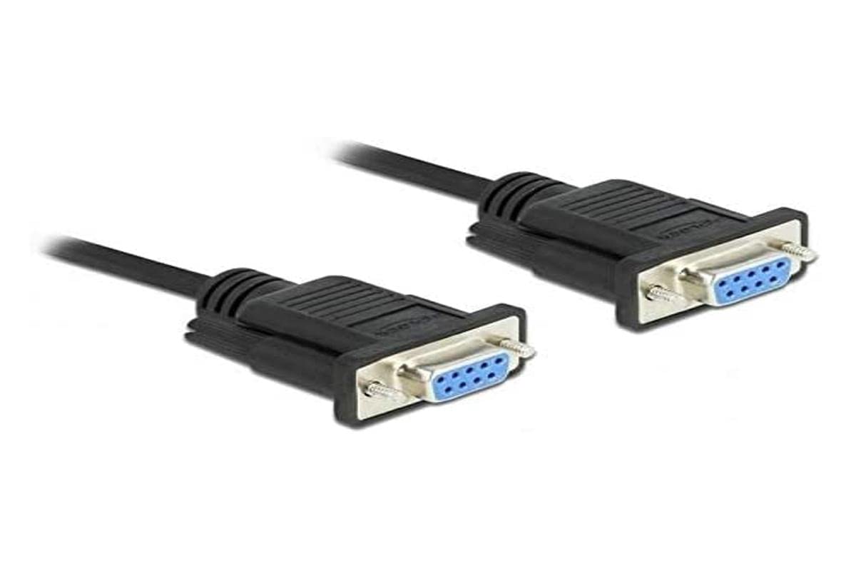 DeLOCK Serial Cable RS-232 Sub-D9 Female to Female Null Modem 2m