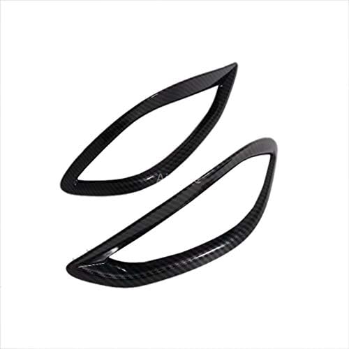 For Toyota Rush 2018 2019 2020 Chrome Rear Reflector Fog Light Lamp Cover Sticker Decoration Trim Accessories (Black)