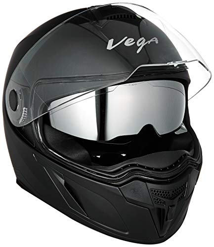 Vega Ryker D/V Full Face Helmet (Dull Black, M (58 cm))