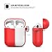 AhaStyle Silicone Case Protective Cover Skin Compatible with Apple AirPods 2 & 1 [Front LED Not Visible]- Red