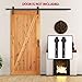 TCBunny 8FT Sliding Barn Door Hardware Kit Black Antique Smooth and Quiet Steel Track Set